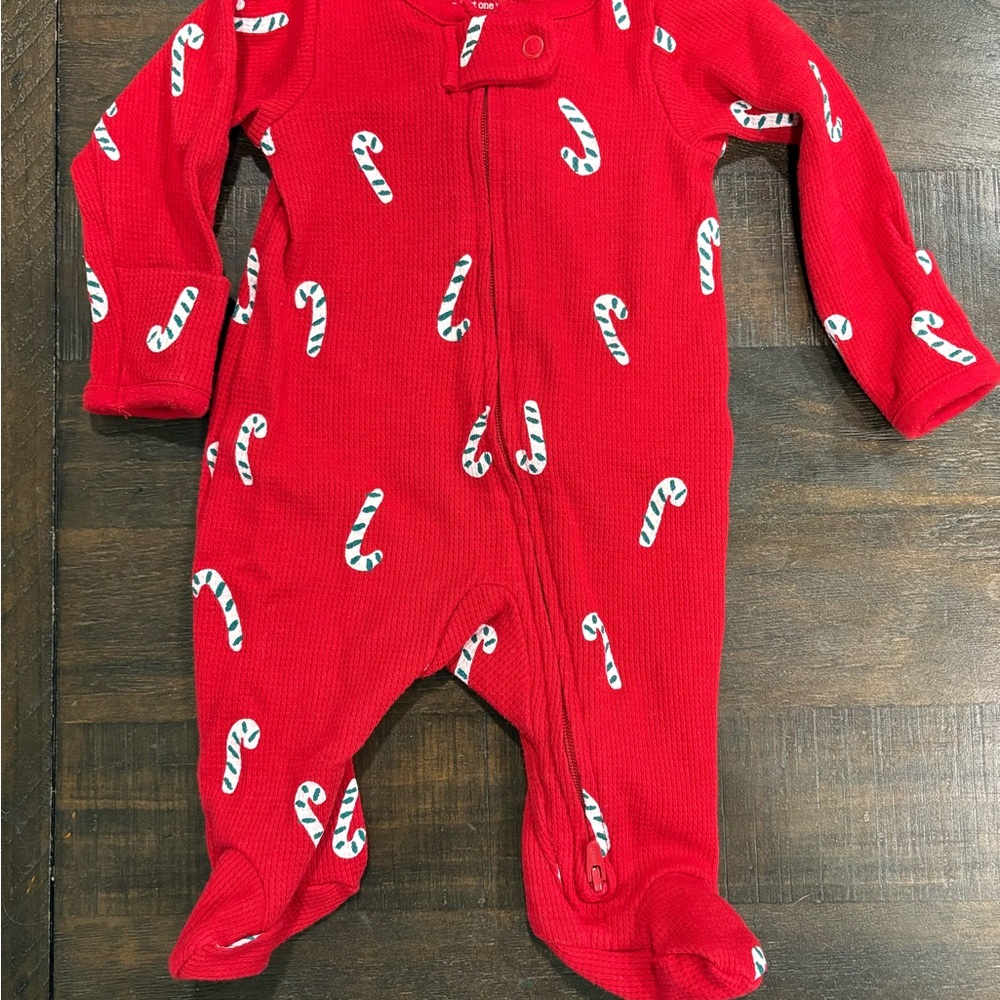 Red Candy Cane Kids One Piece